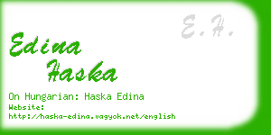 edina haska business card